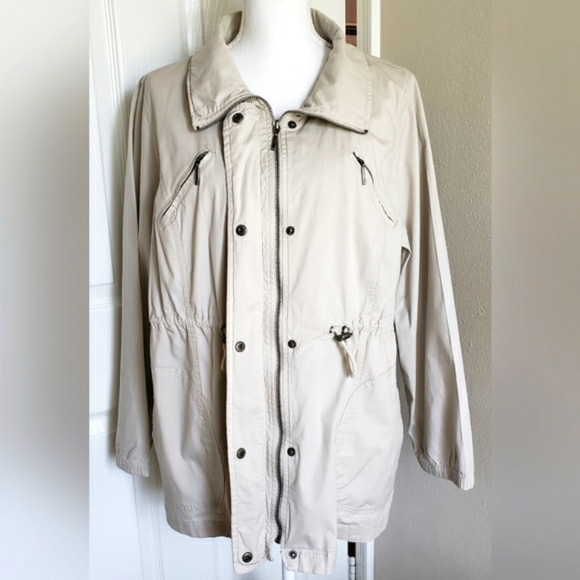 STYLE & CO CASUAL JACKET KHAKI SZ 14W - Picture 3 of 9